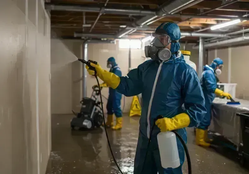 Basement Sanitization and Antimicrobial Treatment process in Bellevue, IL